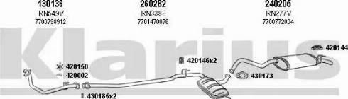 Klarius 720356E - Система випуску ОГ autocars.com.ua