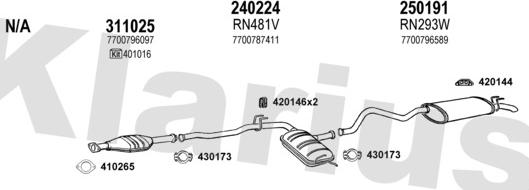 Klarius 720362E - Система випуску ОГ autocars.com.ua