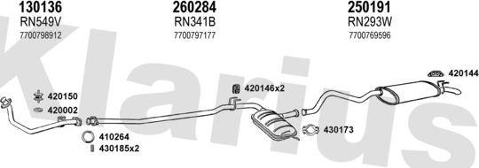 Klarius 720382E - Система випуску ОГ autocars.com.ua