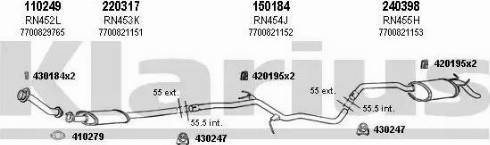 Klarius 720413E - Система випуску ОГ autocars.com.ua