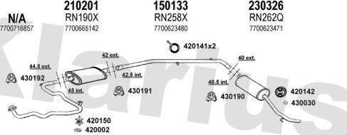 Klarius 720420E - Система випуску ОГ autocars.com.ua
