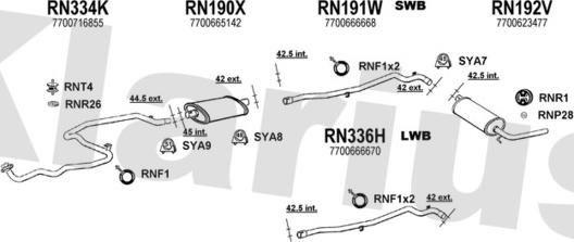 Klarius 720421U - Система випуску ОГ autocars.com.ua