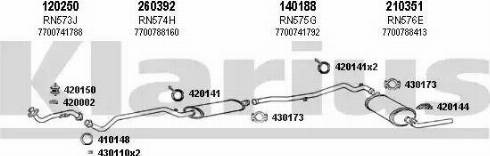 Klarius 720423E - Система випуску ОГ autocars.com.ua