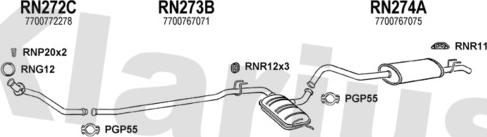 Klarius 720447U - Система випуску ОГ autocars.com.ua