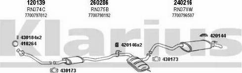 Klarius 720448E - Система випуску ОГ autocars.com.ua