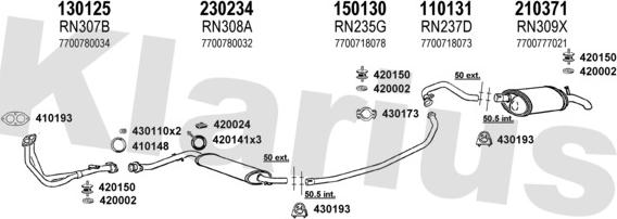 Klarius 720461E - Система випуску ОГ autocars.com.ua