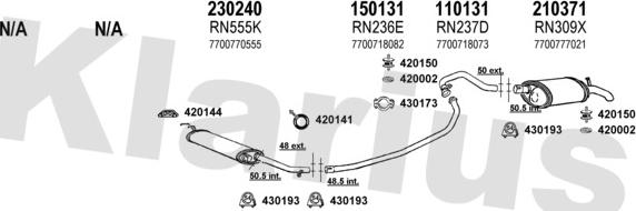 Klarius 720475E - Система випуску ОГ autocars.com.ua