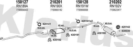 Klarius 720496E - Система випуску ОГ autocars.com.ua