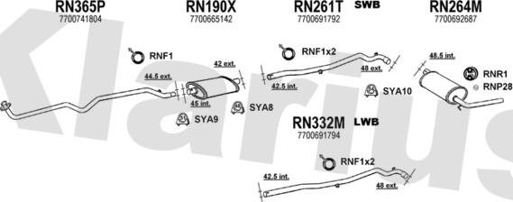 Klarius 720497U - Система випуску ОГ autocars.com.ua