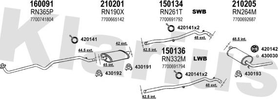 Klarius 720502E - Система випуску ОГ autocars.com.ua