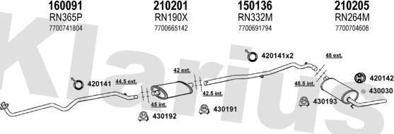 Klarius 720504E - Система випуску ОГ autocars.com.ua