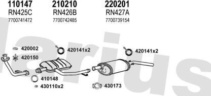 Klarius 720537E - Система випуску ОГ autocars.com.ua