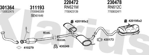 Klarius 720552E - Система випуску ОГ autocars.com.ua