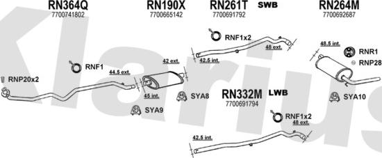 Klarius 720601U - Система випуску ОГ autocars.com.ua