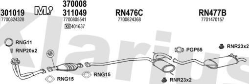 Klarius 720609U - Система випуску ОГ autocars.com.ua