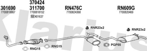 Klarius 720628U - Система випуску ОГ autocars.com.ua