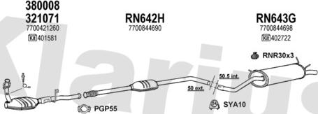 Klarius 720665U - Система випуску ОГ autocars.com.ua