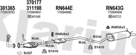 Klarius 720667U - Система випуску ОГ autocars.com.ua