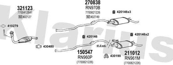 Klarius 720675E - Система випуску ОГ autocars.com.ua