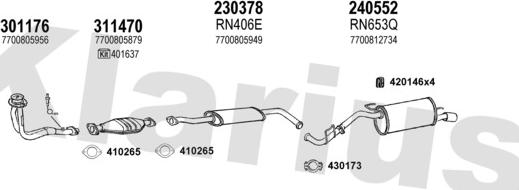Klarius 720684E - Система випуску ОГ autocars.com.ua