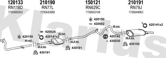 Klarius 720688E - Система випуску ОГ autocars.com.ua