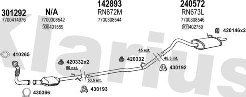 Klarius 720708E - Система випуску ОГ autocars.com.ua