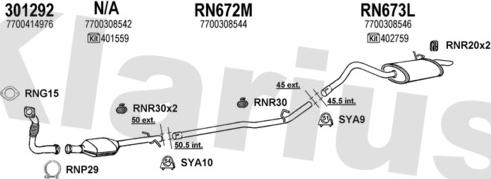 Klarius 720708U - Система випуску ОГ autocars.com.ua