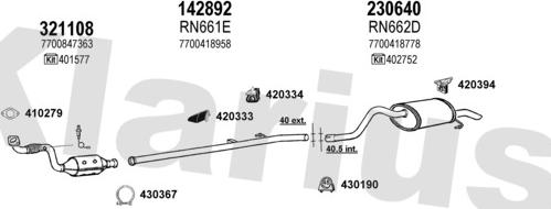 Klarius 720709E - Система випуску ОГ autocars.com.ua