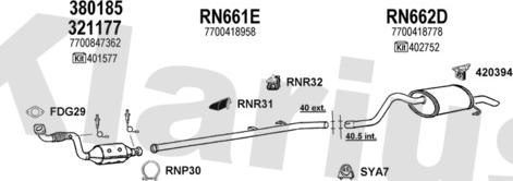 Klarius 720709U - Система випуску ОГ autocars.com.ua