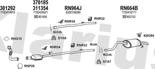 Klarius 720712U - Система випуску ОГ autocars.com.ua
