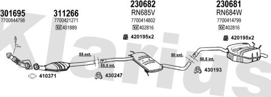 Klarius 720728E - Система випуску ОГ autocars.com.ua