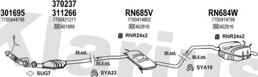 Klarius 720728U - Система випуску ОГ autocars.com.ua