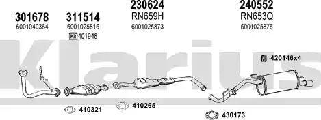 Klarius 720737E - Система випуску ОГ autocars.com.ua