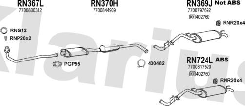 Klarius 720767U - Система випуску ОГ autocars.com.ua