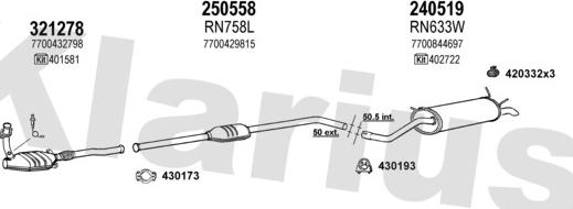 Klarius 720804E - Система випуску ОГ autocars.com.ua