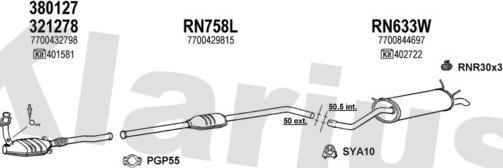 Klarius 720804U - Система випуску ОГ autocars.com.ua