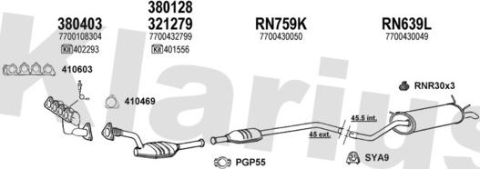 Klarius 720805U - Система випуску ОГ autocars.com.ua