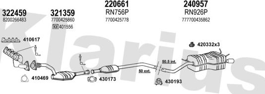 Klarius 720809E - Система випуску ОГ autocars.com.ua