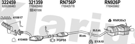 Klarius 720809U - Система випуску ОГ autocars.com.ua