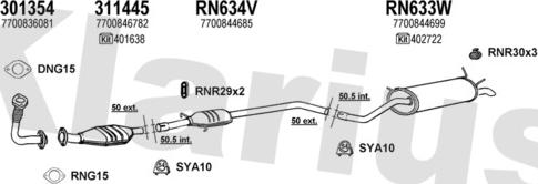 Klarius 720810U - Система випуску ОГ autocars.com.ua