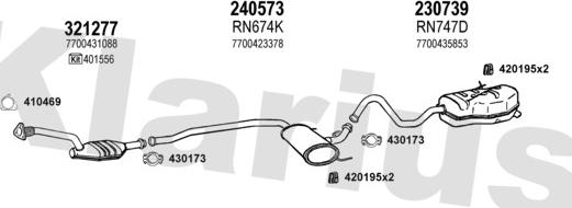 Klarius 720817E - Система випуску ОГ autocars.com.ua