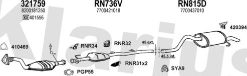 Klarius 720841U - Система випуску ОГ autocars.com.ua