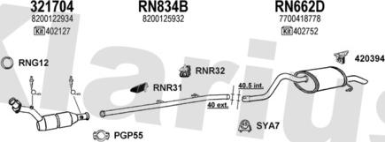 Klarius 720855U - Система випуску ОГ autocars.com.ua