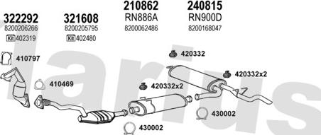 Klarius 720869E - Система випуску ОГ autocars.com.ua