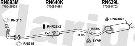 Klarius 720886U - Система випуску ОГ autocars.com.ua