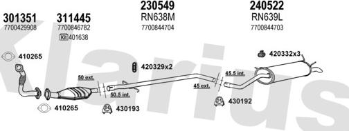 Klarius 720887E - Система випуску ОГ autocars.com.ua