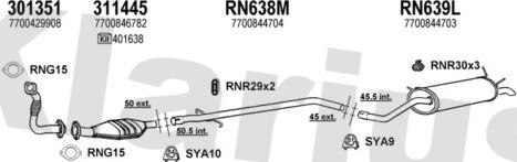 Klarius 720887U - Система випуску ОГ autocars.com.ua