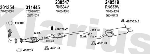 Klarius 720888E - Система випуску ОГ autocars.com.ua