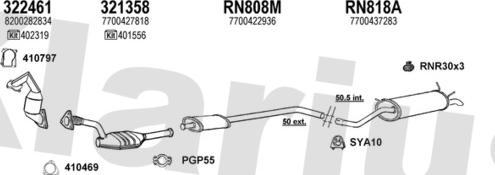 Klarius 720889U - Система випуску ОГ autocars.com.ua