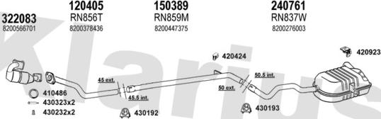 Klarius 720893E - Система випуску ОГ autocars.com.ua